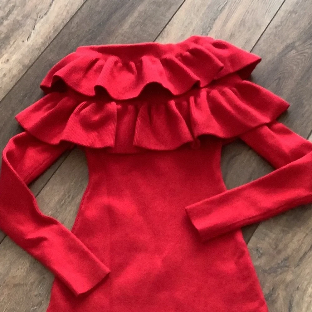 NWT LIN Edition Ruffled Sweater Dress ❤️❤️❤️ - Picture 2 of 8